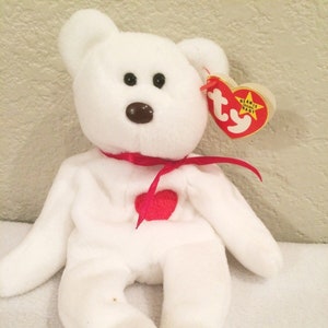 Valentino White Bearty Original Beanie Baby RETIRED Errors - Etsy