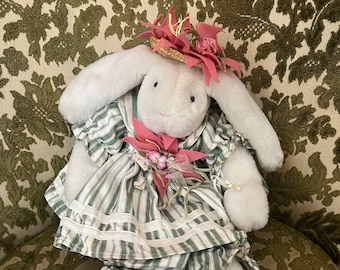 Vtg Bunnies by the Bay, 1996 édition limitée Bayberry #33 (peluche faite main 20 pouces)