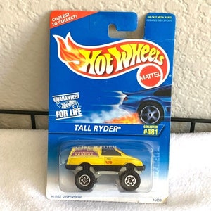 Vintage Hot Wheels: 1995 Tall Ryder, NIB Collector #481 Yellow Collectible Toys