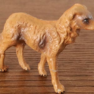 Vintage Hard Plastic Celluloid Dog Toy Figurine Made In Japan Collectible Rare to Find! 2&quot; x 3&quot;