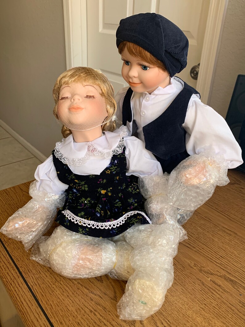 Vintage Collectible Porcelain Kissing Dolls set of 2 Boy & Etsy