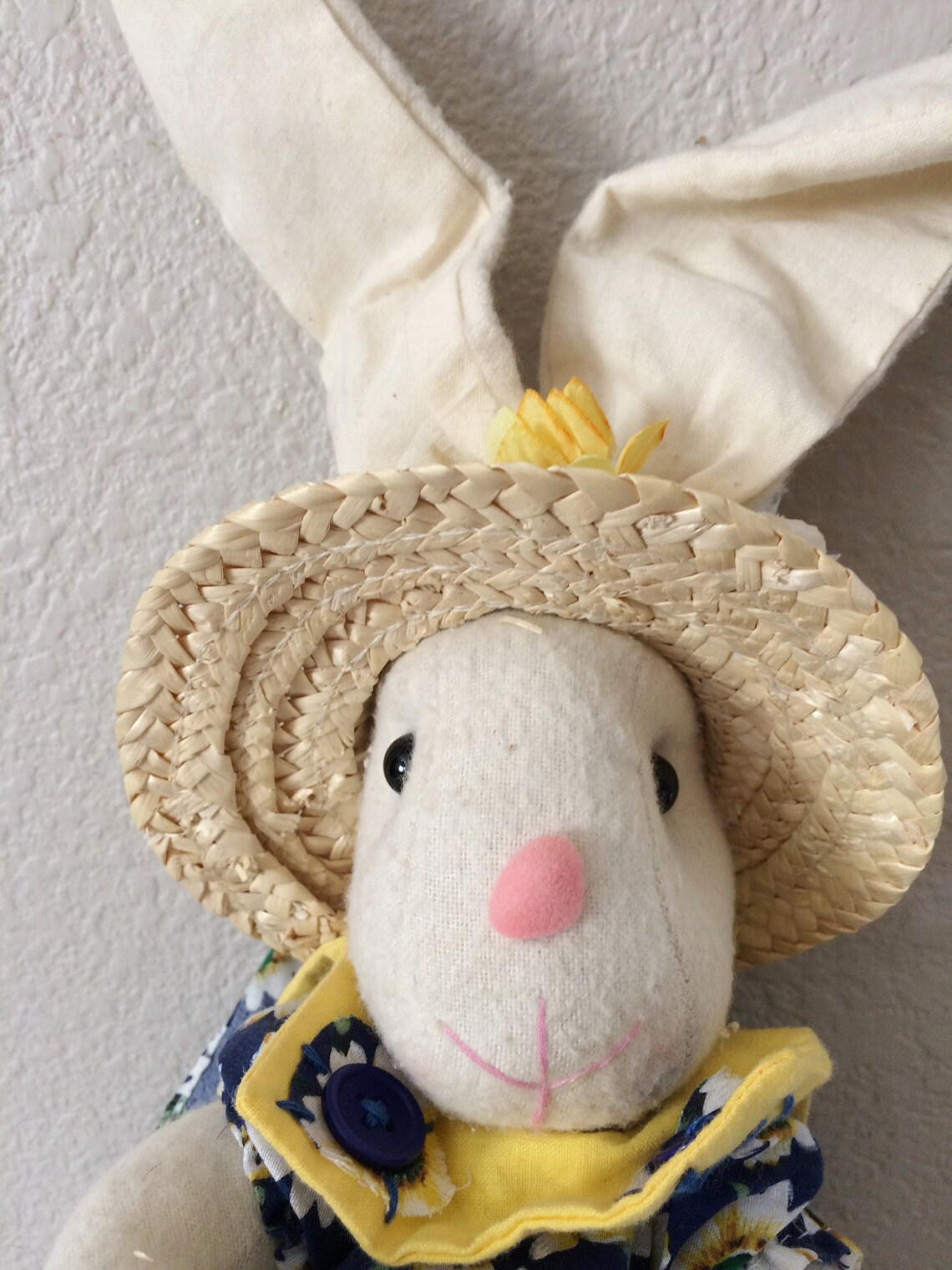 Anco 1996 Vintage Ear Soft Body Cloth Female Bunny Rabbit Doll 17 ...