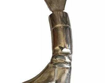 Vintage Cowboy Western Boot Silver Plated Bottle Opener 5.25" x 2" Heavy Wght Collectible Barware