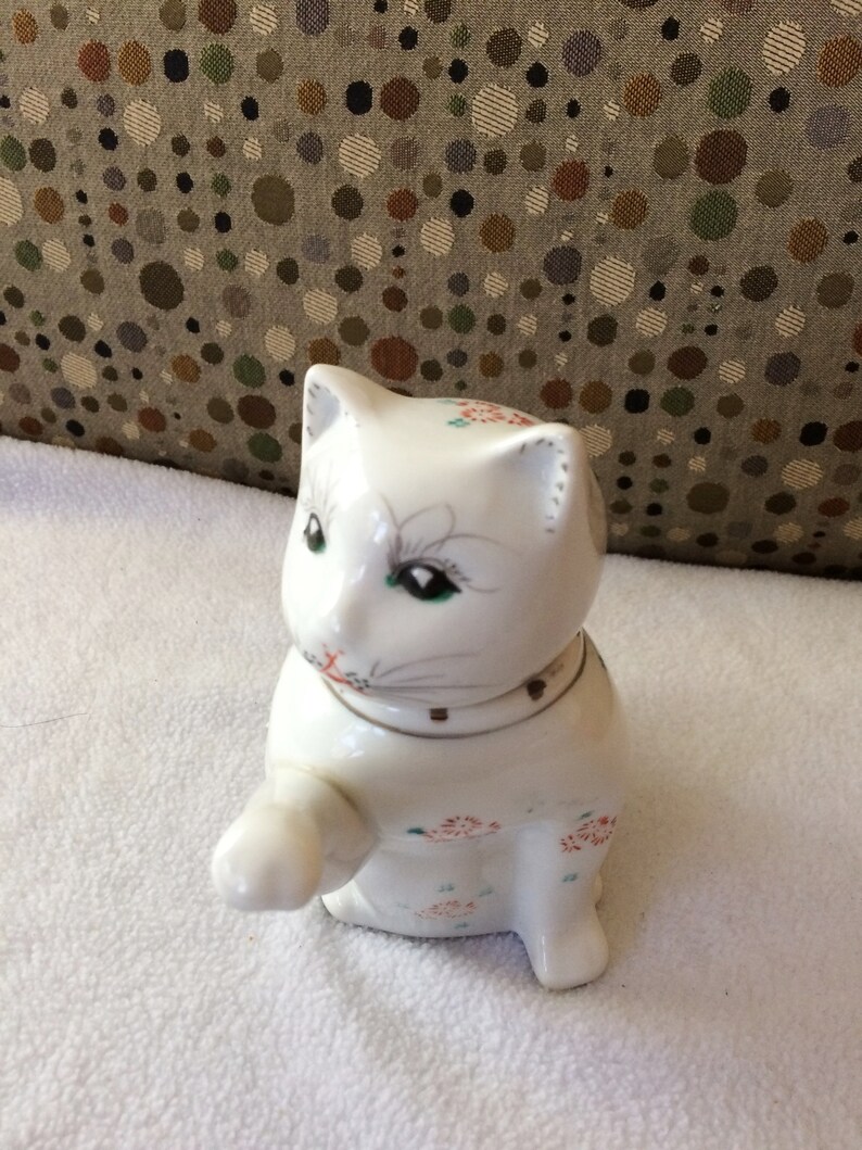 Vintage Miniature Chinese Porcelain Cat Teapot Etsy