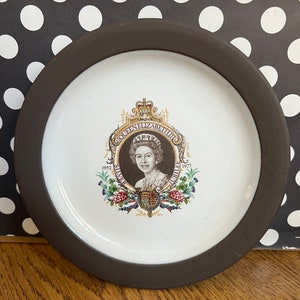 Vtg. Queen Elizabeth II Silver Jubilee Small 6 1/4&quot; Plate 1952- 1977 Hornsea Eng Collectible Memorabilia