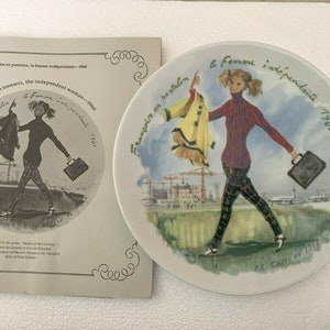 D&#39;Arceau Limoges Women of the Century Premier Ed THE Independent Woman 1960 +COA Collectible Plate