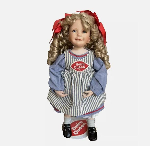 Vtg 1999 Authentic Dairy Queen Limited Edition Anniversary Doll