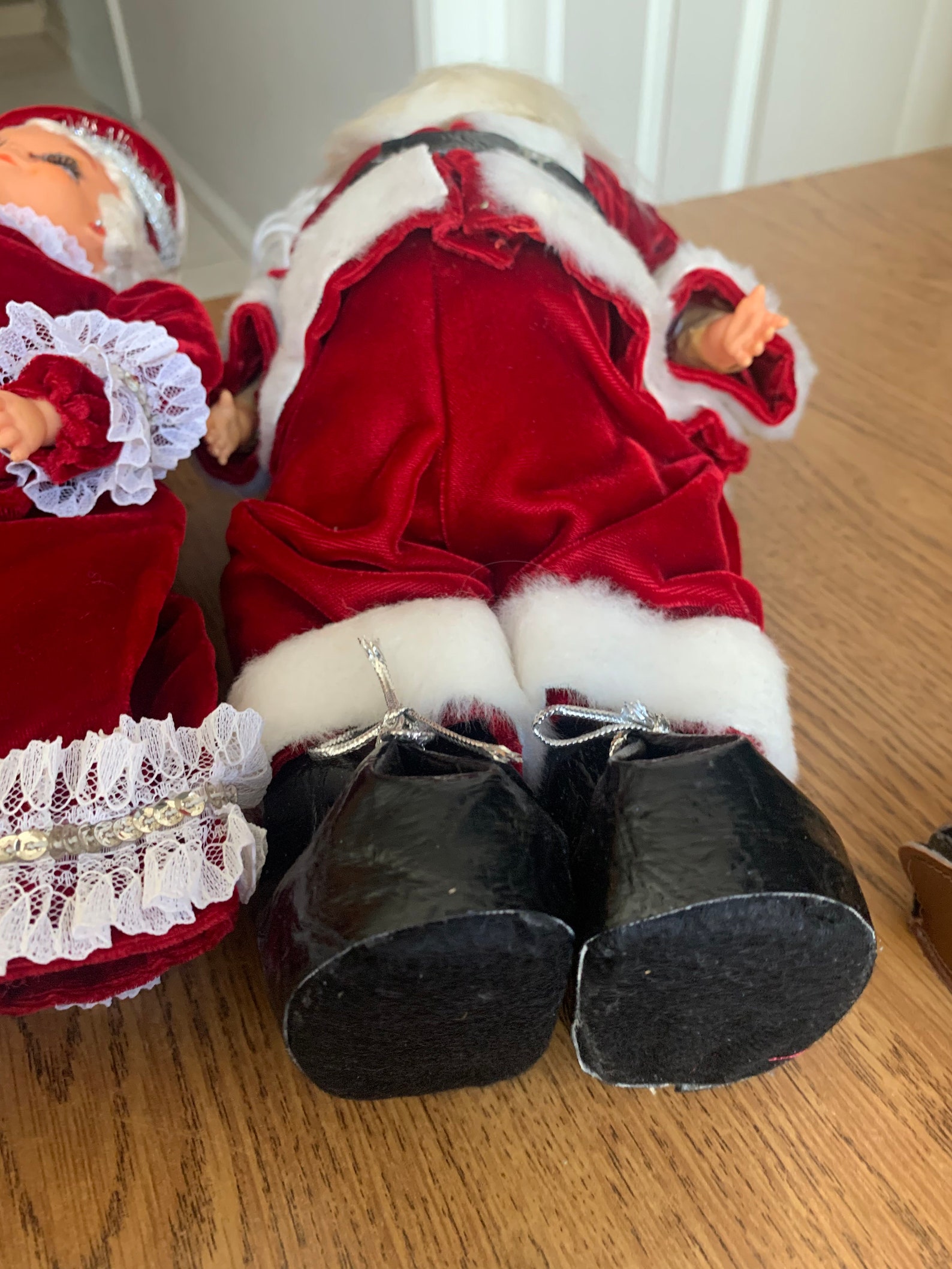 Vintage Dish Soap Bottle Dolls Santa and Mrs Claus Handmade Etsy