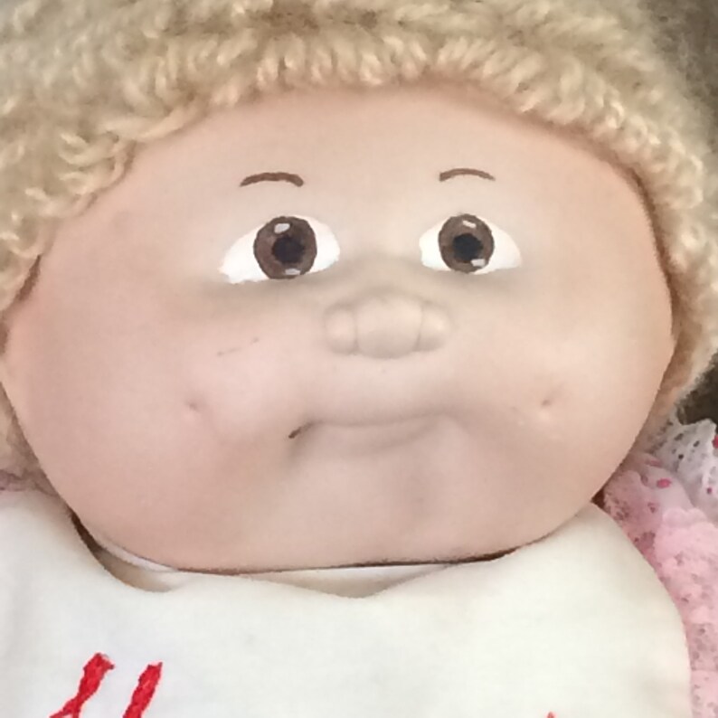 Vtg Hand Made 14 Porcelain Head Cloth Cabbage Patch Doll Etsy