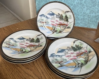 ヴィンテージ 九谷焼 手描き皿 4 枚セット - 日本 - Etsy 日本