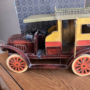 Vintage Large Tin Ford Model T Car Toy/display 9 Tx13.5 L X 6.5 W