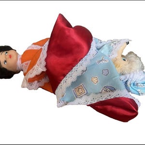 Vtg Topsy Turvy Doll 3-in-1 Little Red Riding Hood Grandma Big Bad Wolf 15&quot; Mexico by Originales Carelinda -Collectible doll