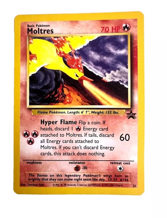 信頼も高い Black Flame Hyper 60 Moltres Vintage Star TCG Wizards ポケモンカードゲーム