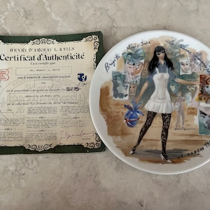 D&#39;Arceau Limoges Women of the Century Premier Ed Brigitte en Mini Jupe 1979 +COA  Collectible French Plates