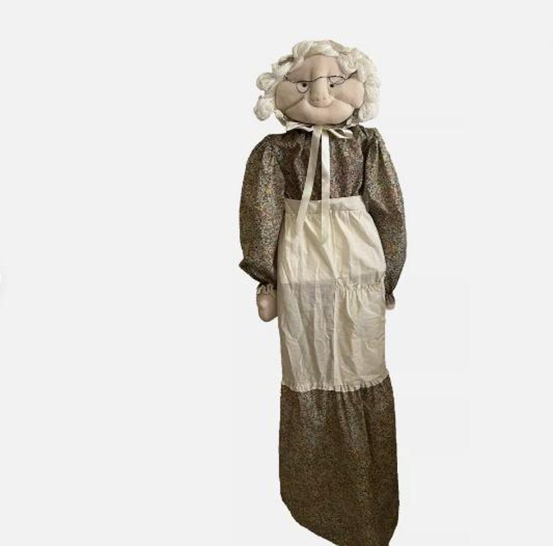 Vintage Granny Grandma Nylon Doll Upright Vacuum Cleaner/broom Cover