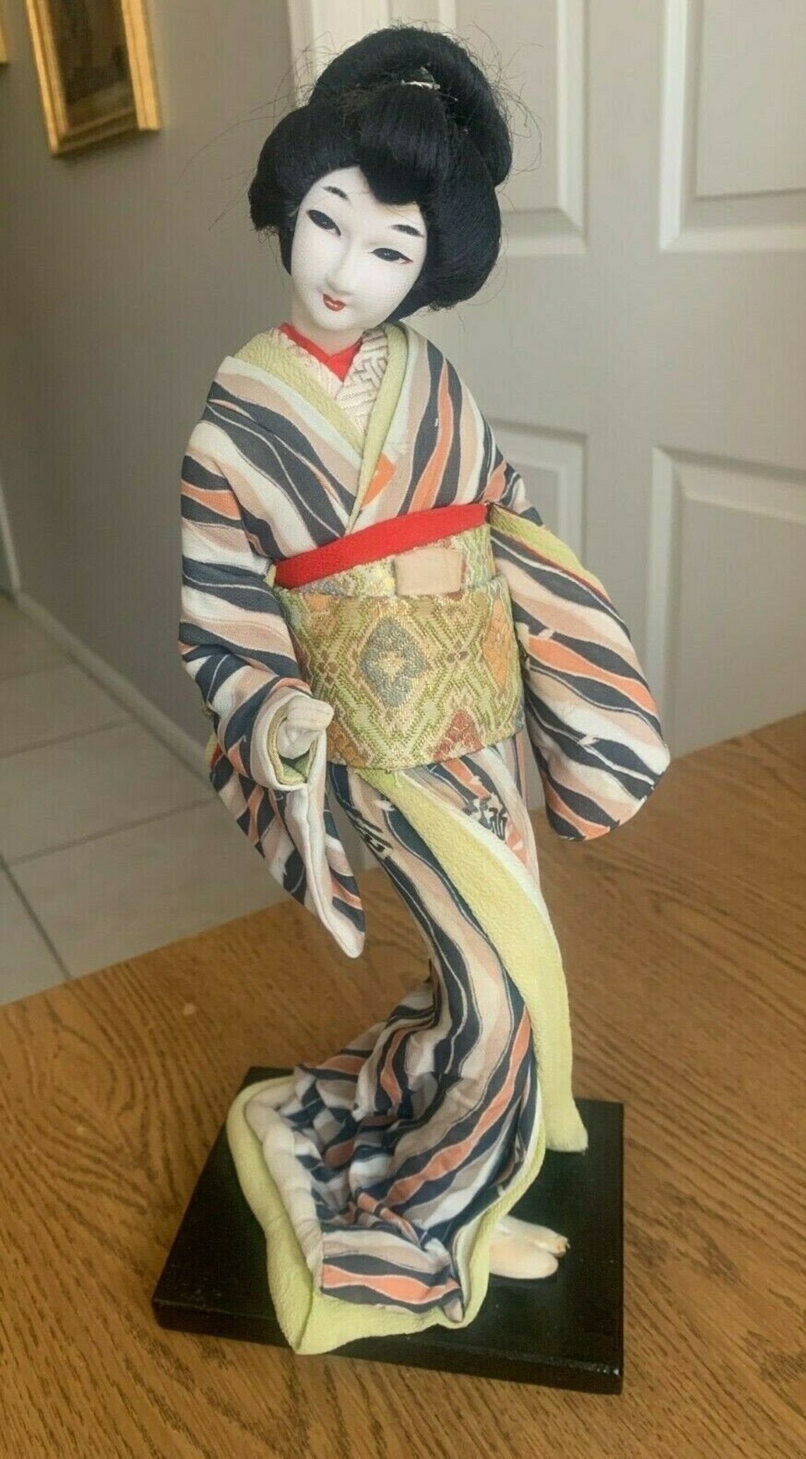 Antique Japanese Geisha Cloth Doll 14 Tall On stand | Etsy