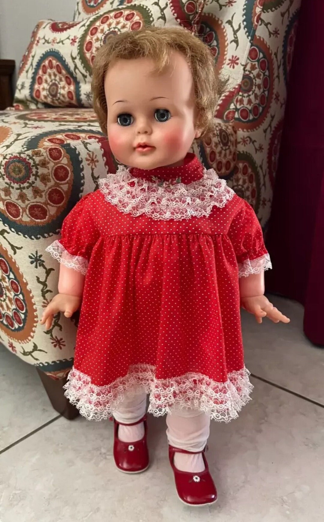 Vintage 1960's KISSY Doll-ideal Corp K-21-L Sleepy Eyes Red
