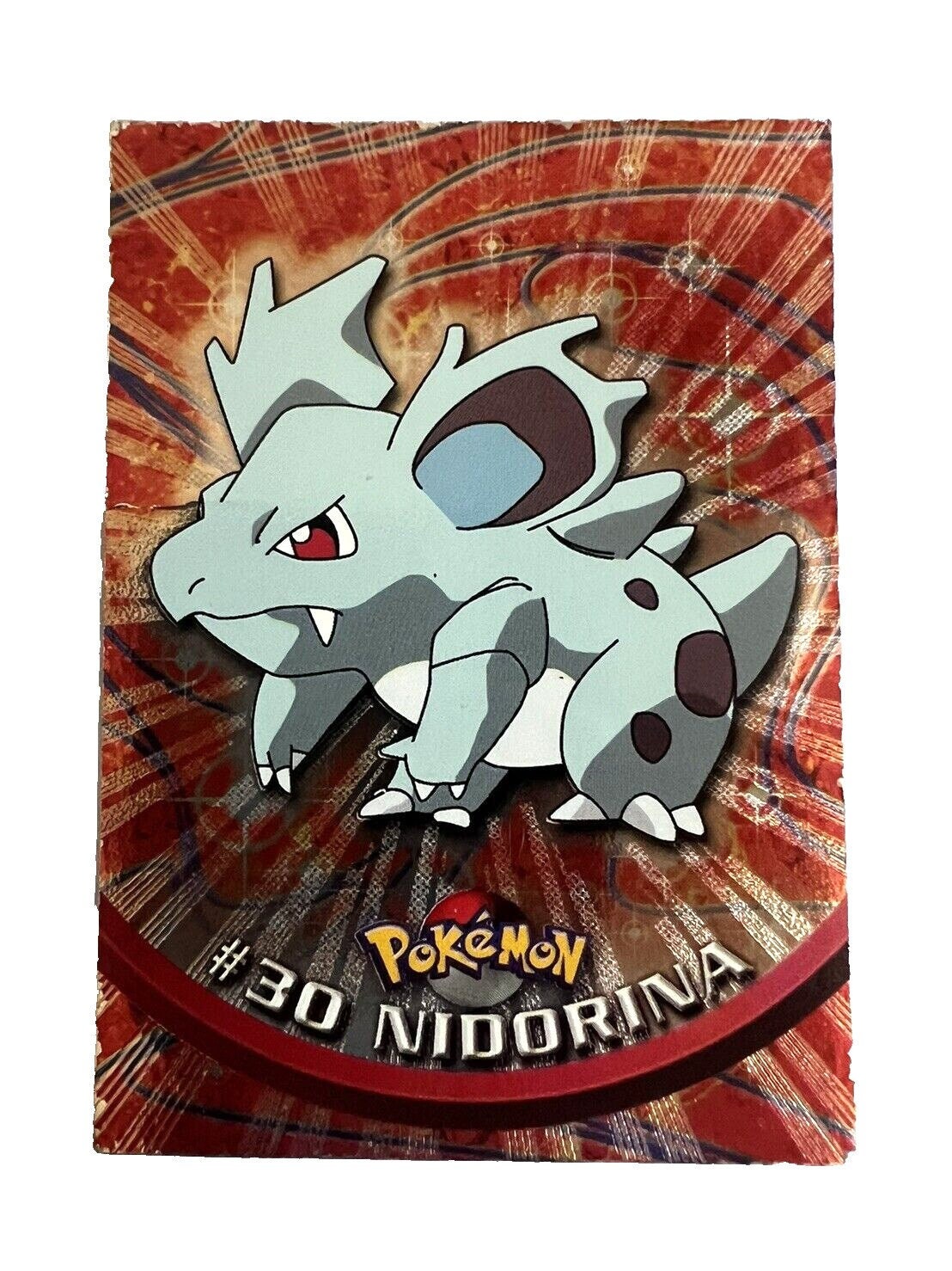 Vintage Pokemon Topps Chrome #30 Nidorina TV Animation Edition Trading Card Collectible Trading Cards