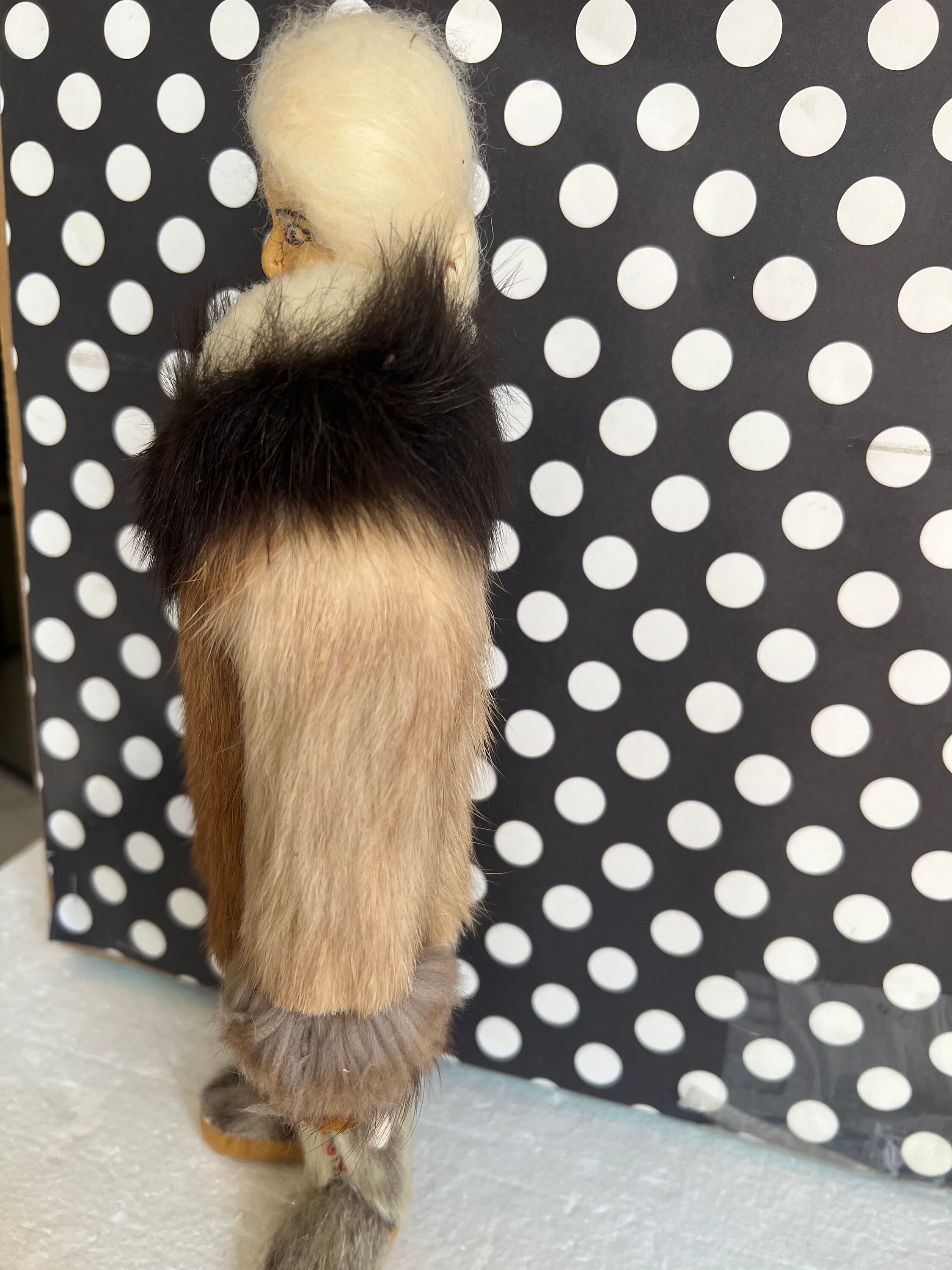 希少なヴィンテージ 11インチ エスキモー イヌイット 手作り 本物の