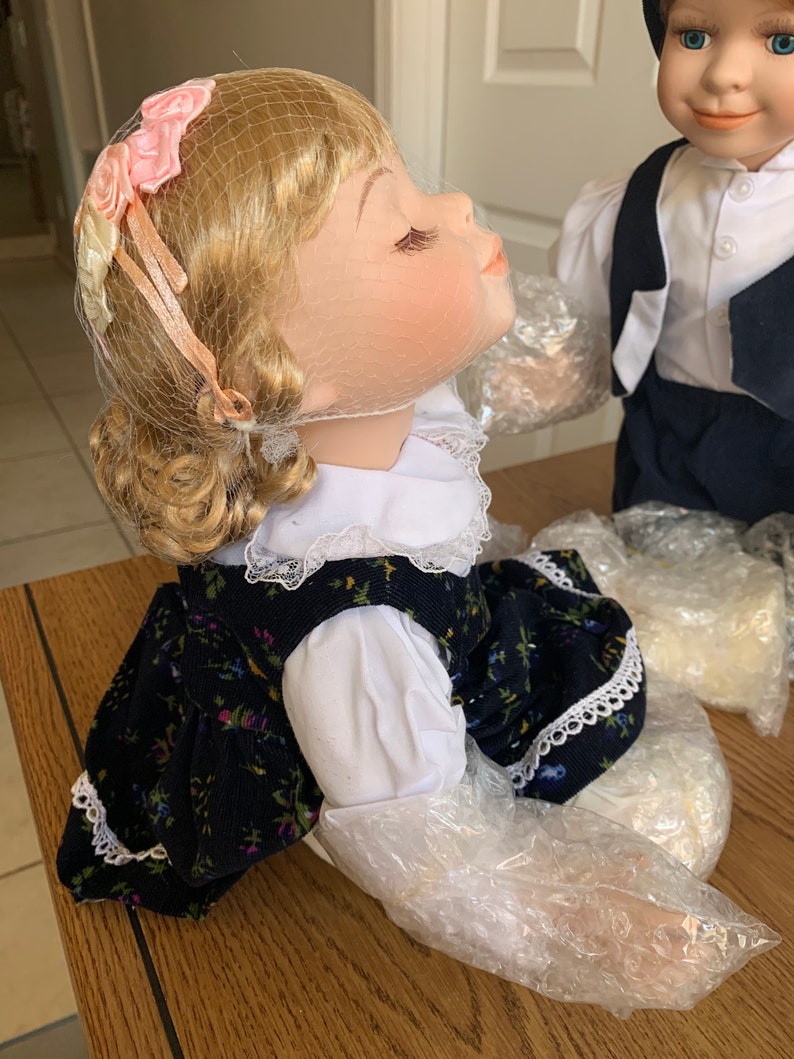 Vintage Collectible Porcelain Kissing Dolls set of 2 Boy & Etsy