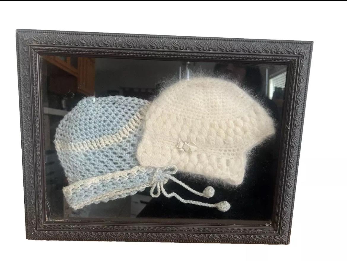 ヴィンテージ アンティーク カスタムフレーム かぎ針編み ベビー