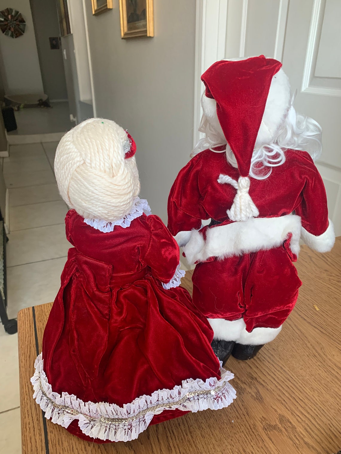 Vintage Dish Soap Bottle Dolls Santa and Mrs Claus Handmade Etsy