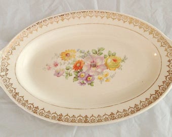Vintage Edwin m Knowles Gravy Boat Plate Made in China