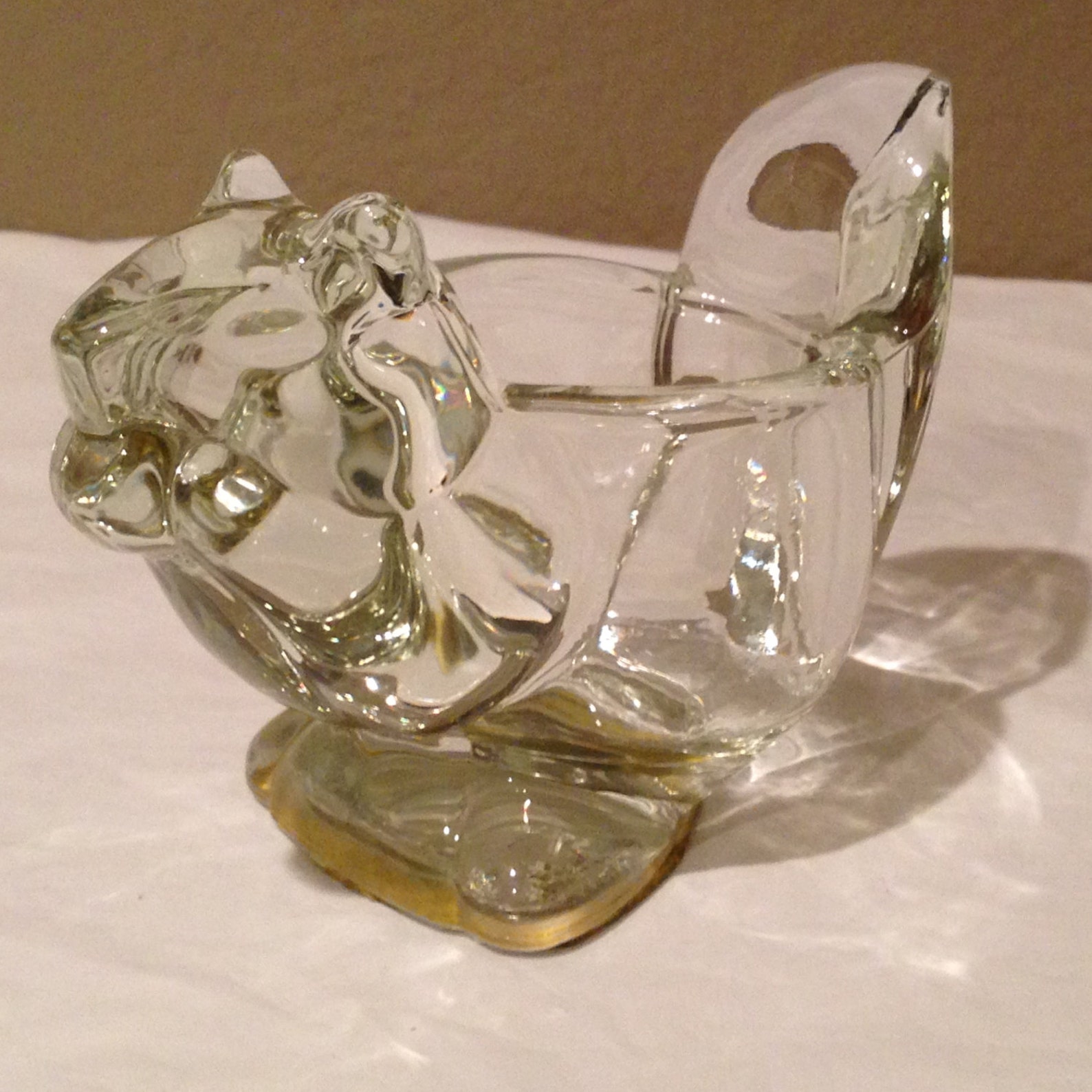 Vintage Avon Glass Squirrel or Chipmunk Votive Candle Holder Etsy