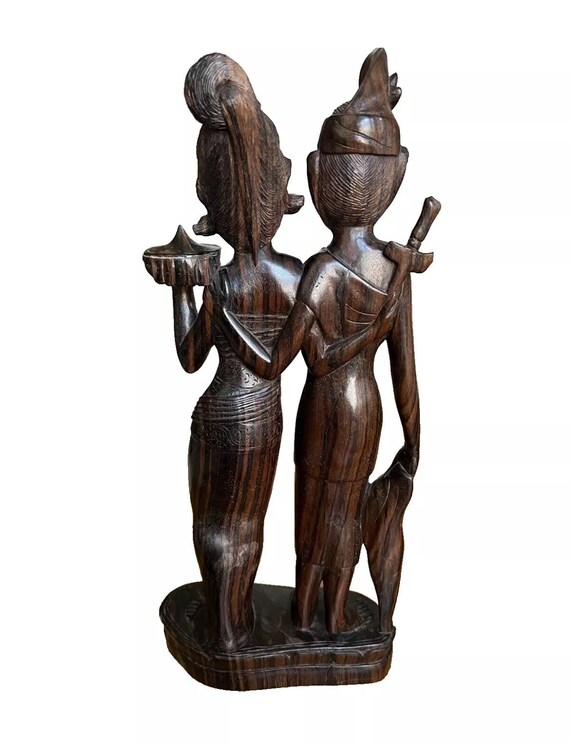 ヴィンテージ レア バリ インドネシア タイガーウッド 彫刻