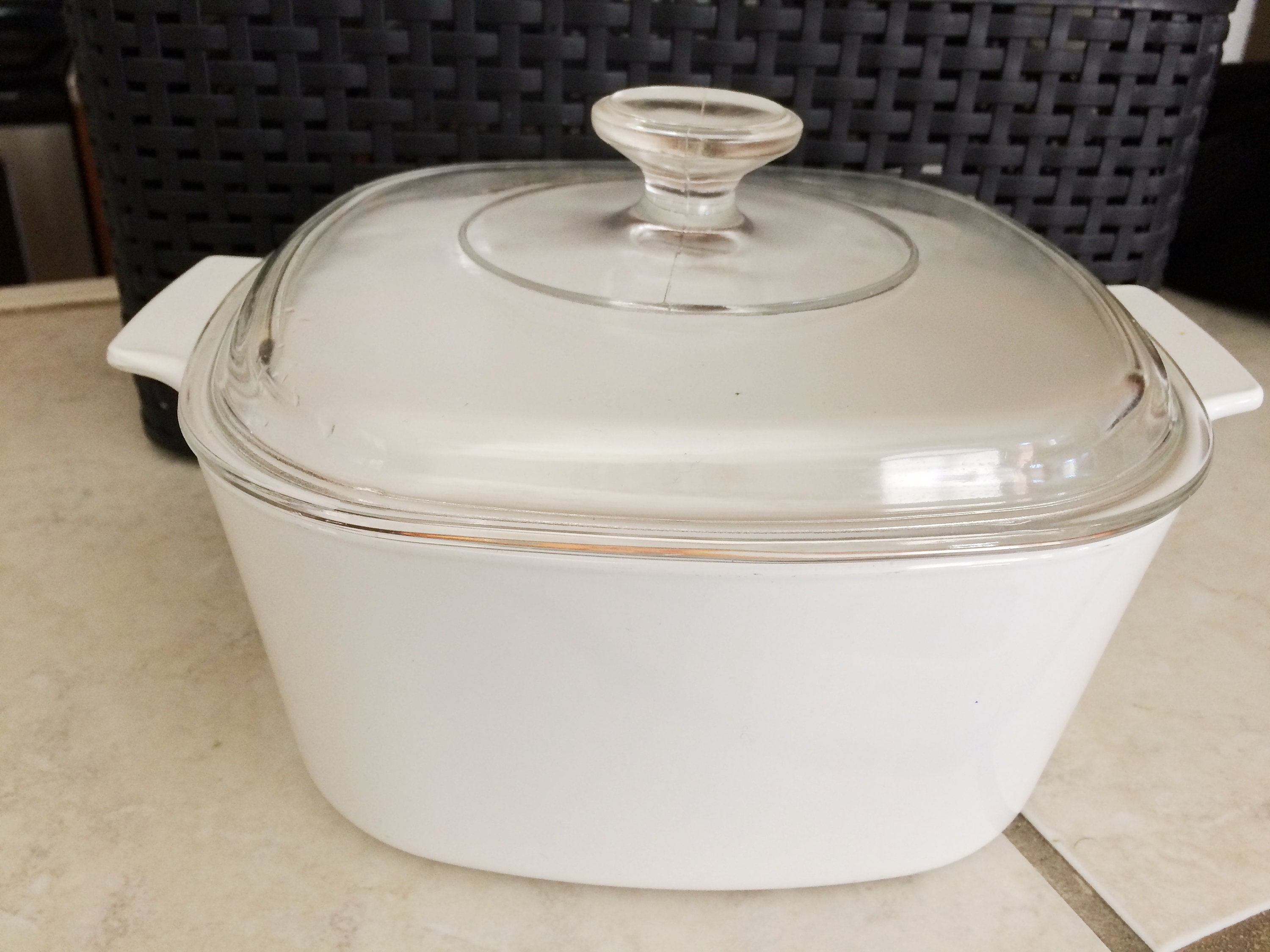 Corning Ware 3 QUART Large Plain White Casserole Dish With Etsy