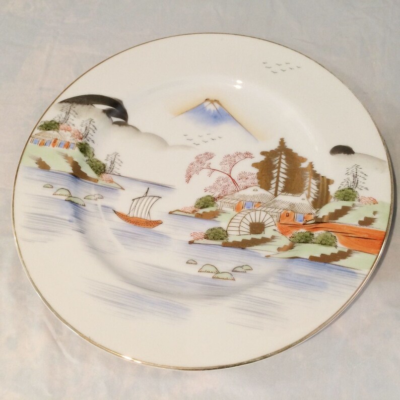 Vintage Kutani Manna China Made in Japan Bowl and Dish Set Etsy UK