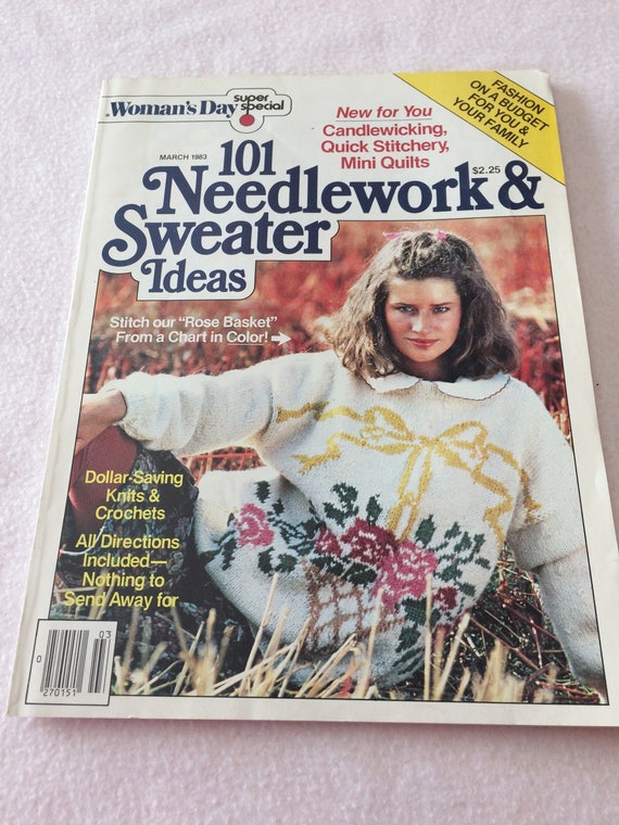 Vintage March 1983 Woman's Day 101 Needlework & Sweater | Etsy