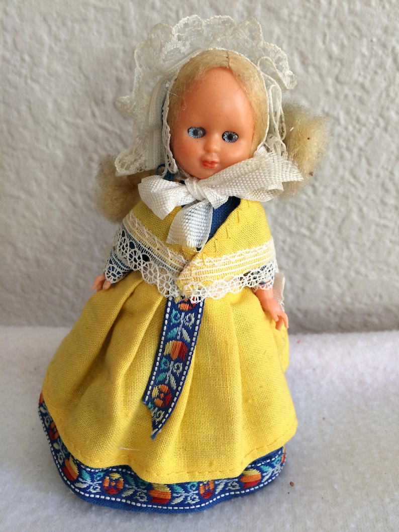 Vintage Blinking Eyes Ethnic European Doll Blue Eyes Blonde Etsy