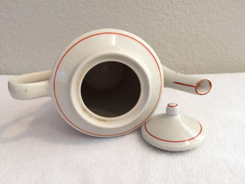 Vintage Japanese Teapot For One White Floral Stamped Signed On Etsy