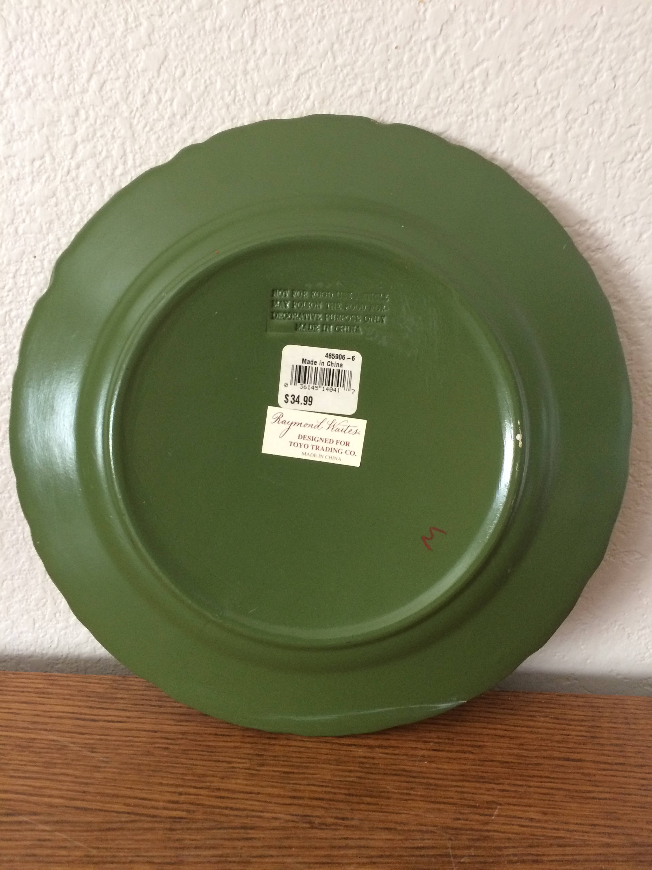 Art & Collectibles Vtg Raymond Waites Victorian Floral Wall Plate Gold