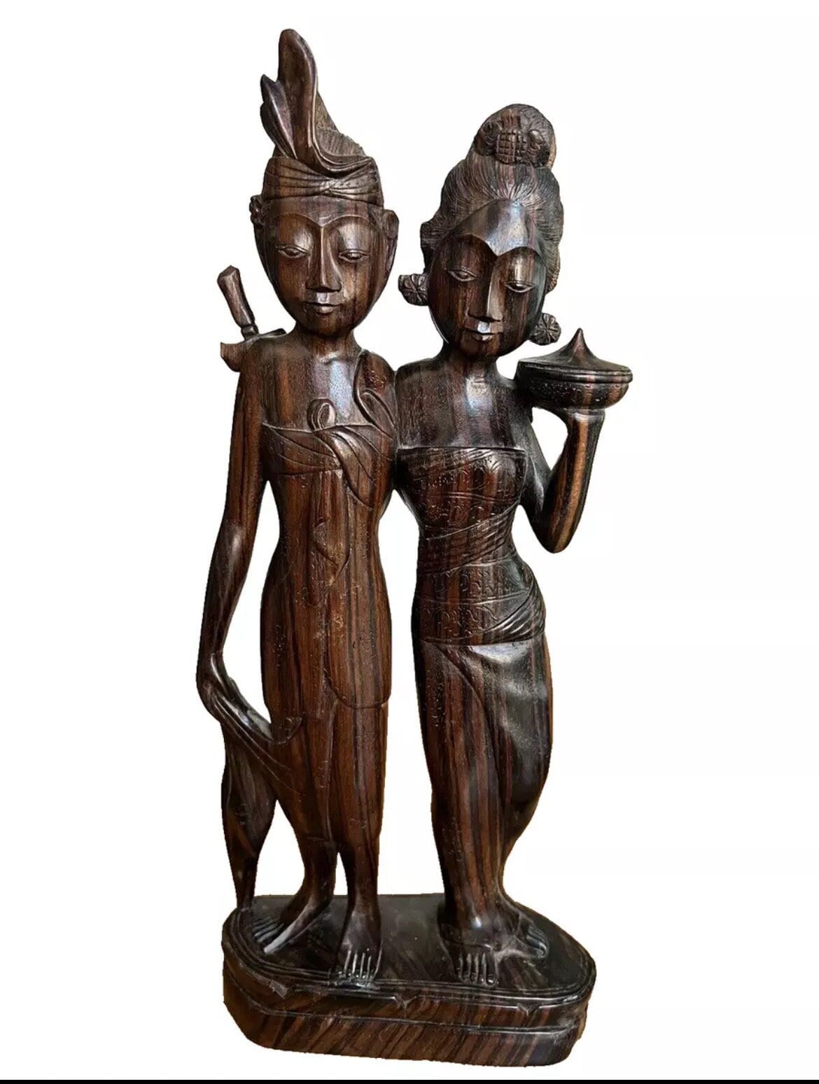 ヴィンテージ レア バリ インドネシア タイガーウッド 彫刻