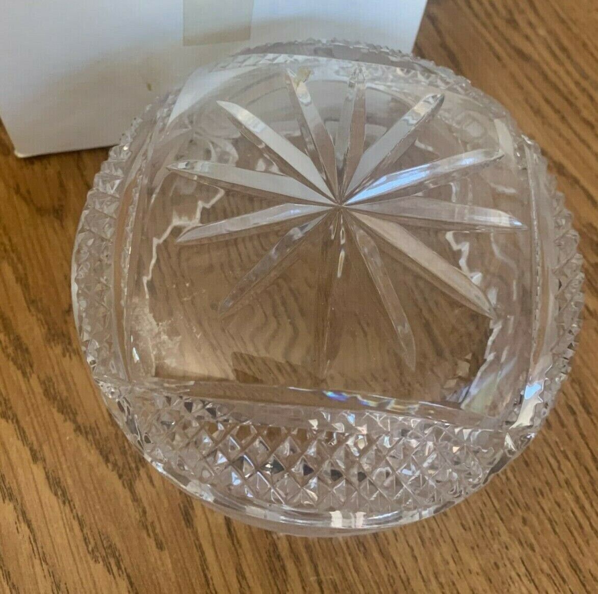 Vtg Lausitzer Glass Handcut 24% Lead Crystal Bowl German