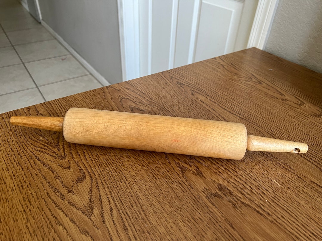 17 Vintage Wooden Rolling Pin Kitchen Utensil Rolling Pinhole on End to Hang Etsy