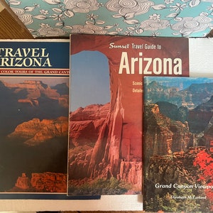 Vintage 1970's/80's 3 Pc Arizona Highways Travel Map Guide Revista Souvenirs Revistas coleccionables