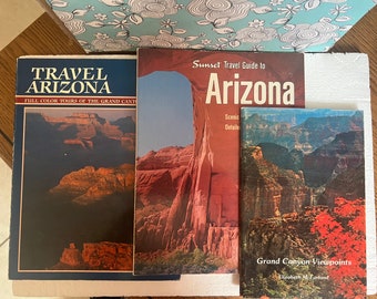 Vintage 1970's/80's 3 Pc Arizona Highways Travel Map Guide Magazine Souvenirs Collectible Magazines