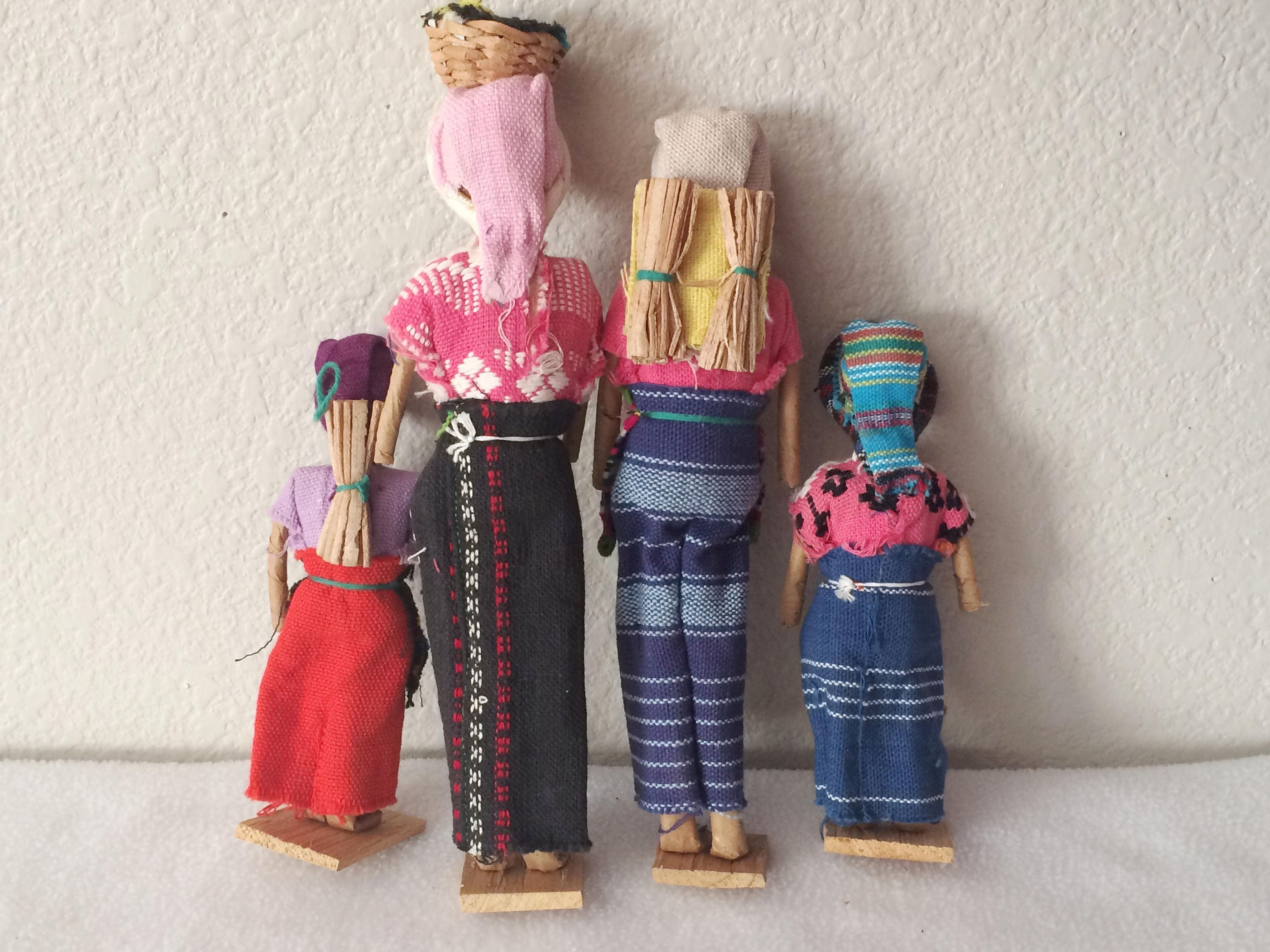 Vintage Peruvian Dolls (set of 4), Colorful Folk Art Collectibles - Etsy