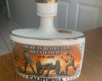 Rzadki rocznik 1976 American Revolution Bicentennial California Decanter Liquor Bottle