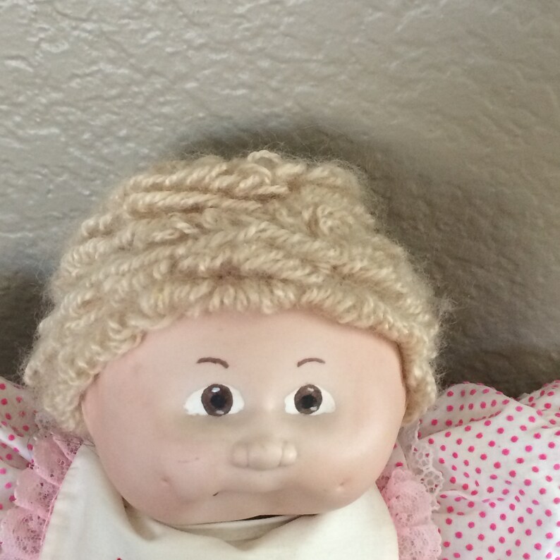 Vtg Hand Made 14 Porcelain Head Cloth Cabbage Patch Doll Etsy