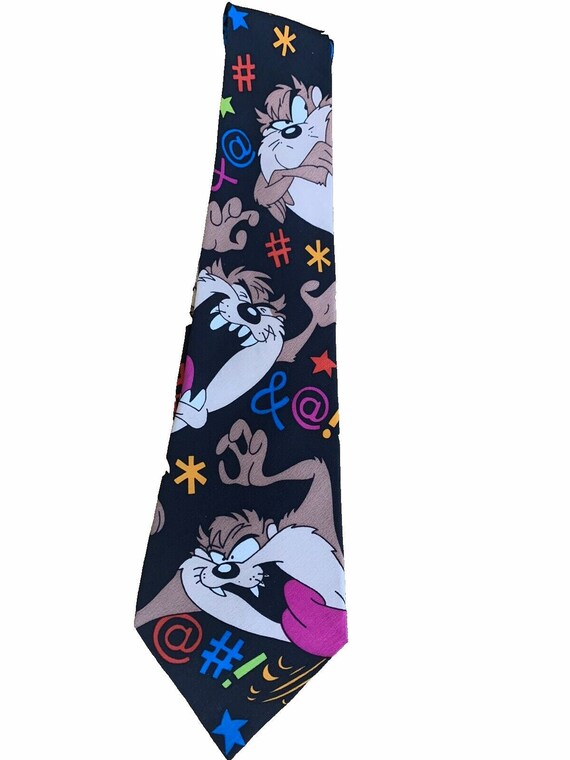 Cravate Soie Looney Tunes Taz – Amoureux She Devil, 1999, Unisexe, Excellent état