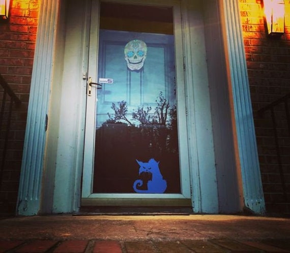 The Grumpy Cat Decal Halloween Decor Character Temporary Seasonal Fall Funnies Door Window Wall Colors