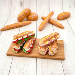 Baguette Sandwiches 1-inch scale