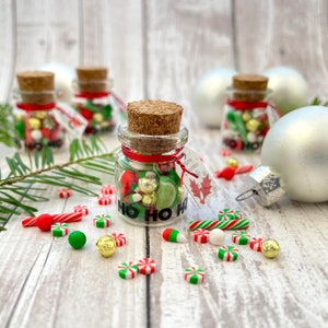 Miniature Christmas Candy Jars in Hitty scale