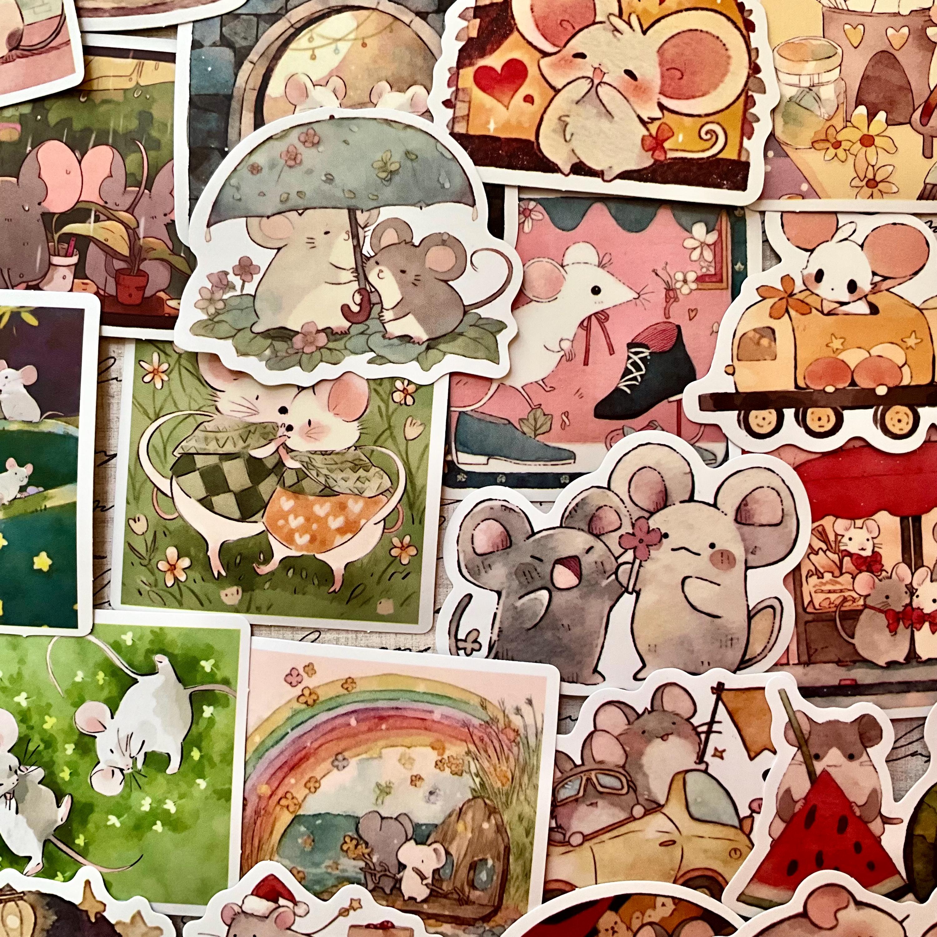 Mouse Pattern Sticker Stickers, Mouse Stickers, Mice Stickers, Scrapbooking Stickers, Journal ...