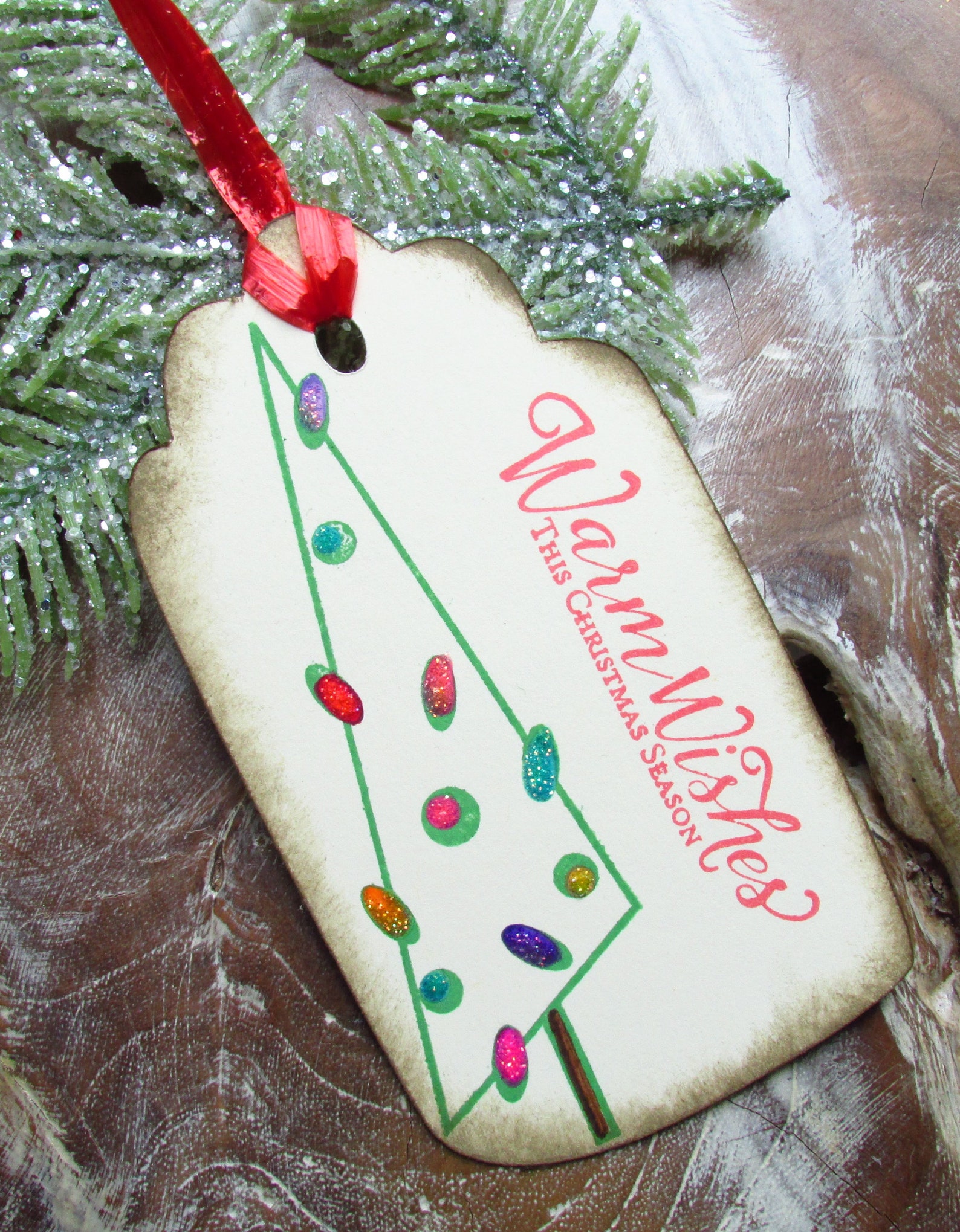 Christmas Tree Gift Tags Christmas Gift Tag Pine Tree Tag Etsy UK