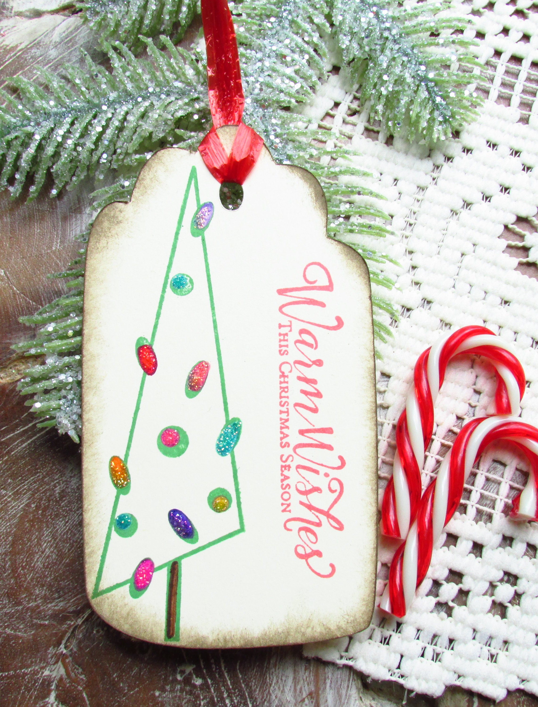 Christmas Tree Gift Tags Christmas Gift Tag Pine Tree Tag Etsy UK